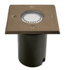 WL-105-LED-6W Brass Well Light - Flat Square Cover - Oak Park Home & Hardware