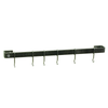 WR5-HS 48 Inch Professional Series Wall Rack Utensil Bar with 12 Hooks in Hammered Steel - Oak Park Home & Hardware