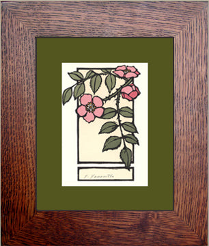 Wild Rose Framed Note Card - Oak Park Home & Hardware