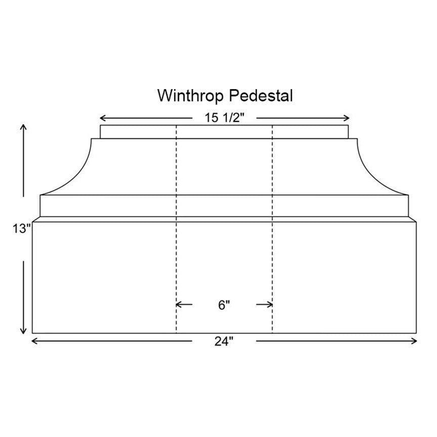 Winthrop Cast Stone Pedestal - Oak Park Home & Hardware