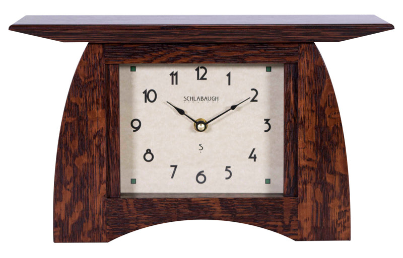 ACM-6 Arts and Crafts Mantel Clock - Craftsman Oak - Oak Park Home & Hardware