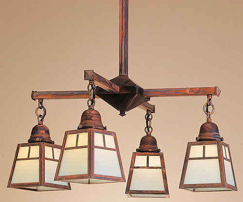 a-line shade 4 light chandelier with t-bar overlay - Oak Park Home & Hardware