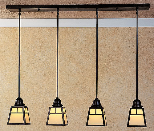 a-line shade 4 light in-line with t-bar overlay - Oak Park Home & Hardware
