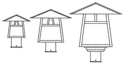 8'' carmel post mount with t-bar overlay - Oak Park Home & Hardware