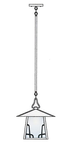 8'' carmel stem hung pendant with hillcrest overlay - Oak Park Home & Hardware