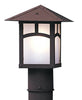 9'' evergreen post mount with classic arch overlay - Oak Park Home & Hardware