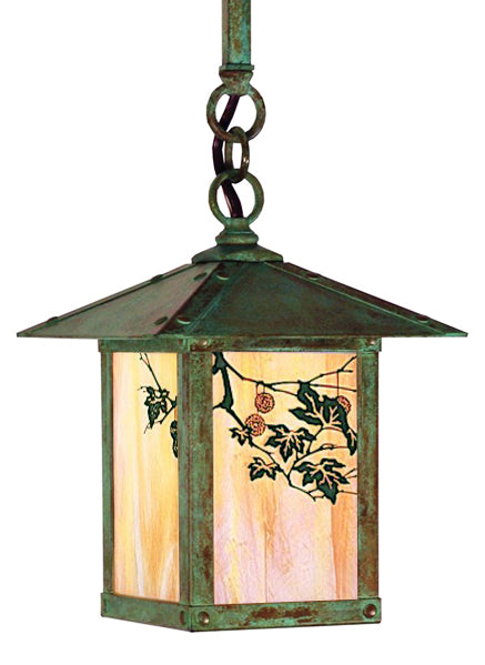 12'' evergreen stem hung pendant with sycamore filigree - Oak Park Home & Hardware