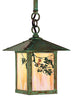 7'' evergreen stem hung pendant with sycamore filigree - Oak Park Home & Hardware
