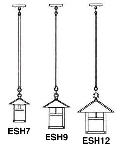 12'' evergreen stem hung pendant with hummingbird filigree - Oak Park Home & Hardware