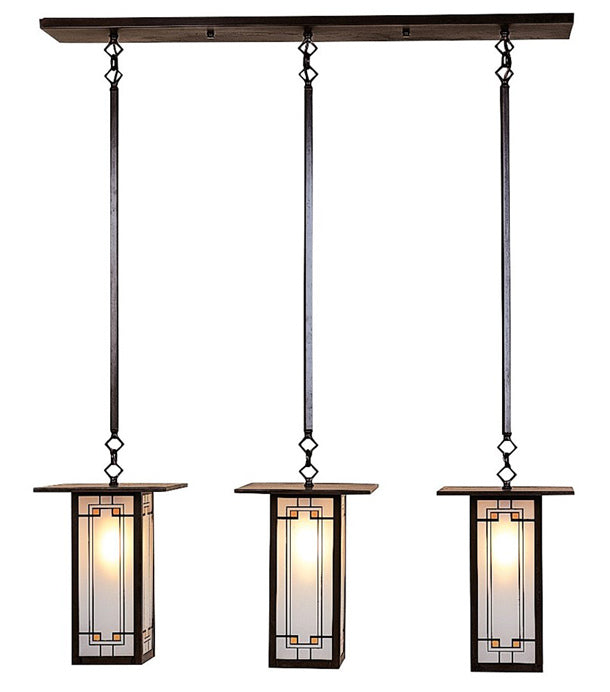 9'' franklin long body 3 light in-line chandelier - Oak Park Home & Hardware