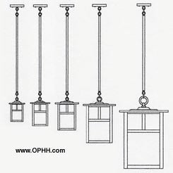10'' mission stem hung pendant with t-bar overlay - Oak Park Home & Hardware
