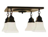 Ruskin 4 light ceiling mount. Glass shades sold separately. - Oak Park Home & Hardware