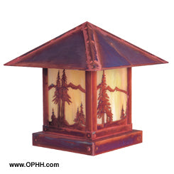 12'' timber ridge column mount with mountain filigree - Oak Park Home & Hardware