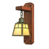 AWS-1T a-line Mahogany Wood Sconce with t-bar overlay - Oak Park Home & Hardware