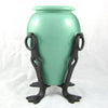 Bauer Jade Green Oil Jar with Handcrafted Wrought Iron Stand - Oak Park Home & Hardware