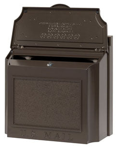 Cast Aluminum Locking Mailbox with Integrated House Number - Bronze/Gold - Oak Park Home & Hardware