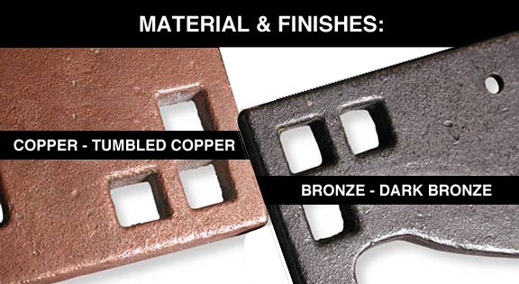 Bronze-Copper Craftsman House Number Tile 6 - Oak Park Home & Hardware