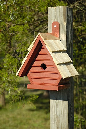 075C Chick Bird House - Redwood - Oak Park Home & Hardware