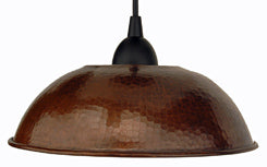 L100DB Hand Hammered Copper 10.5 Inch Dome Pendant Light - Oak Park Home & Hardware