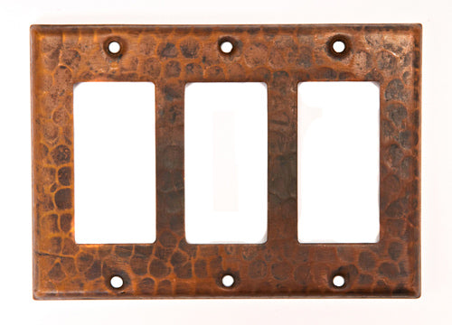 SR3 Copper Switchplate Triple Ground Fault/Rocker Cover GFI - Oak Park Home & Hardware