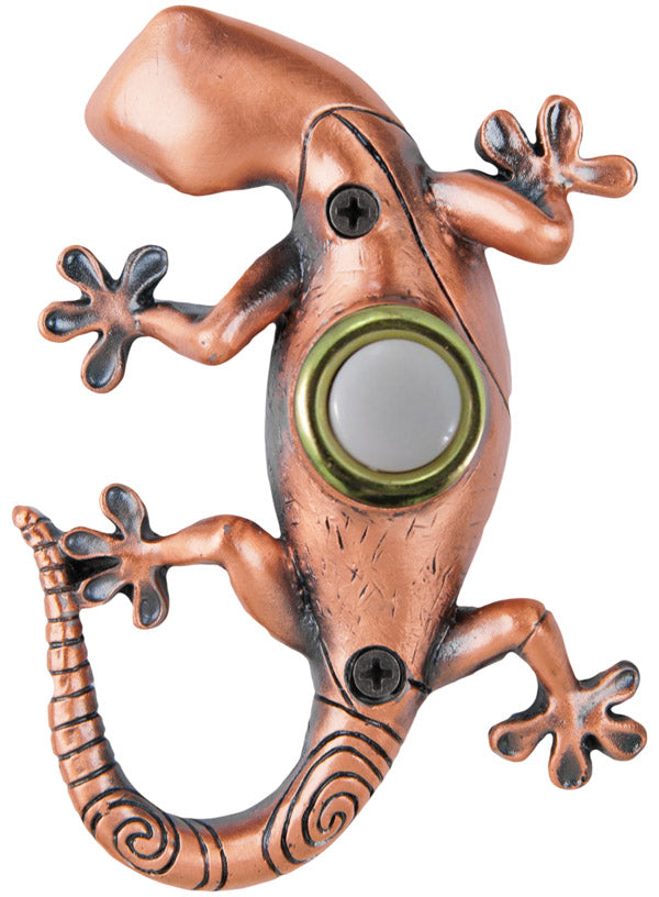 DBC-067 Copper Plated Gecko Doorbell - Oak Park Home & Hardware
