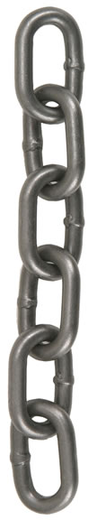 12 Inch Decor Link Chain in Hammered Steel - Oak Park Home & Hardware