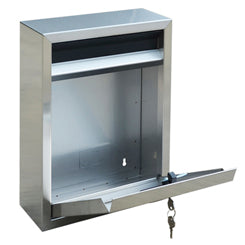 E9 Contemporary Style Mailbox - Satin Stainless Steel - Oak Park Home & Hardware