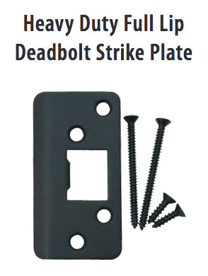 Emtek 93224 Heavy Duty Full Lip Deadbolt Strike Plate - Oak Park Home & Hardware