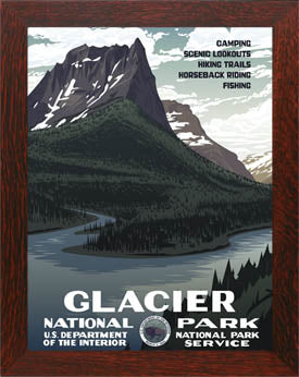 Glacier National Park Poster - Oak Park Home & Hardware