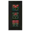 Motawi 4x4 Florals Red Trio - Oak Park Frame - Ebony - Oak Park Home & Hardware