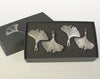 Pewter Gingko Leaf Napkin Rings - Set Of Four - Oak Park Home & Hardware