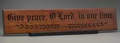 Give Peace O Lord Carving in Heritage Oak - Oak Park Home & Hardware