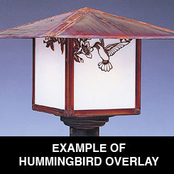 17'' monterey column mount with hummingbird filigree - Oak Park Home & Hardware