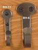 BH-11 Brass J Hook - Semi Bright Finish - Oak Park Home & Hardware