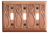 James Mattson Art Nouveau Pattern Toggle Switch Plate - 3 Gang - Oak Park Home & Hardware