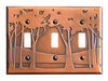 James Mattson Landscape Pattern Toggle Switch Plate - 3 Gang - Oak Park Home & Hardware