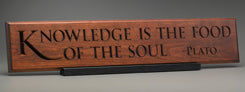 Plato - Knowledge Carving in Vintage Cherry - Oak Park Home & Hardware