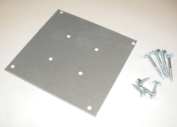 185A Metal Mounting Plate - Screws 5 x 5 - Oak Park Home & Hardware