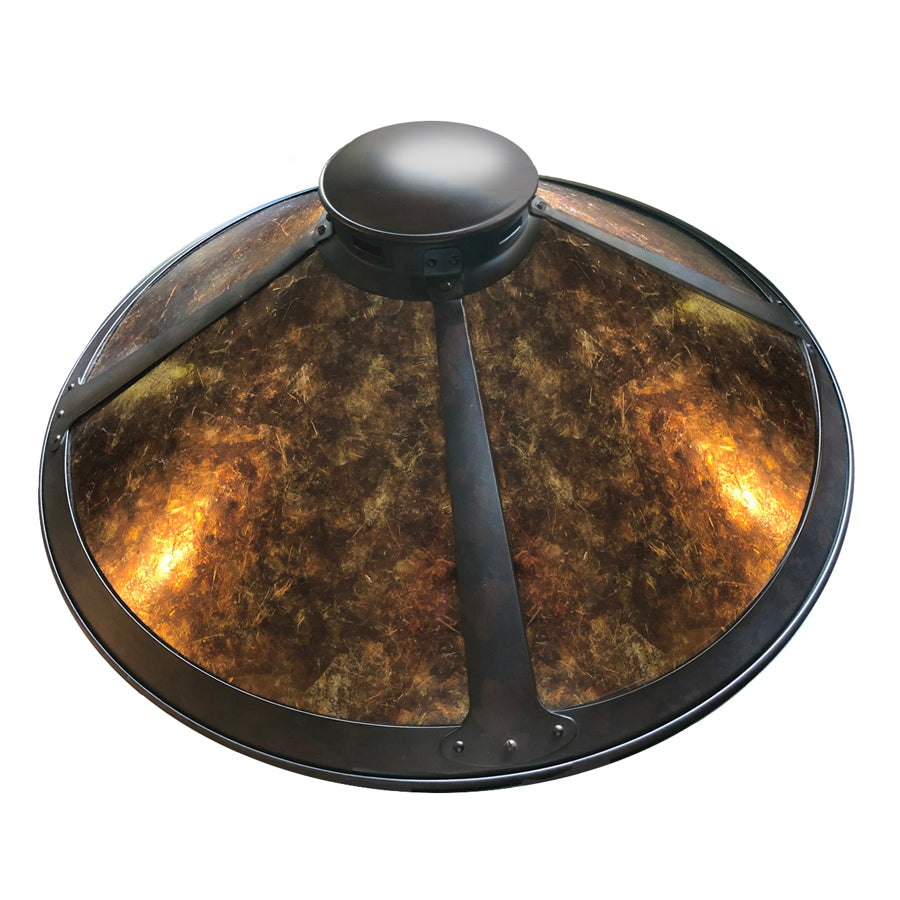 24 Inch Mica and Copper Lamp Shade for Milkcan Lamp - Oak Park Home & Hardware