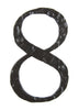 Hammered Wrought Iron House Number 8 - 4 Inch High - Oak Park Home & Hardware