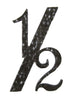 Hammered Wrought Iron House Number 1/2 - 4 Inch High - Oak Park Home & Hardware