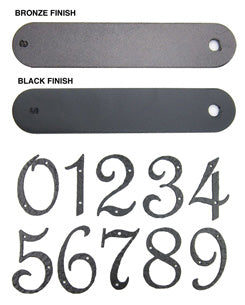 Hammered Wrought Iron House Number Dash - 4 Inch High - Oak Park Home & Hardware