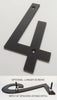 Craftsman Style 5 Inch House Number 4 - Stainless Steel - Oak Park Home & Hardware