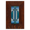 Motawi 4x8 4345TU FLW Skylight Tile Turquoise - Oak Park Frame - Sig Finish - Oak Park Home & Hardware