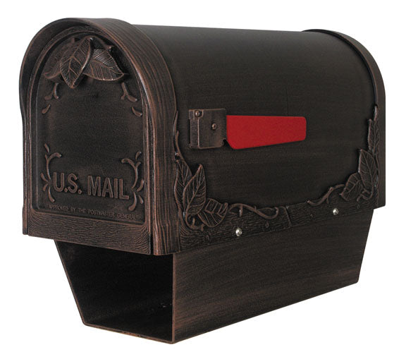 SCF-2003 Floral Curbside Mailbox Mailbox with Newspaper Tube - Oak Park Home & Hardware