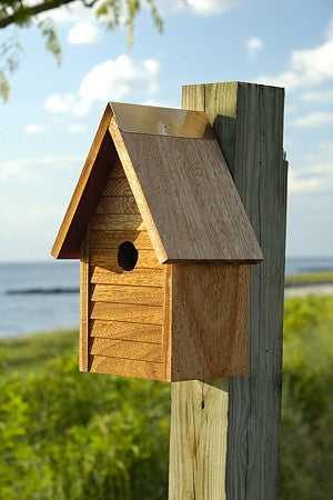 108F Starter Home Bird House - Mahogany - Oak Park Home & Hardware