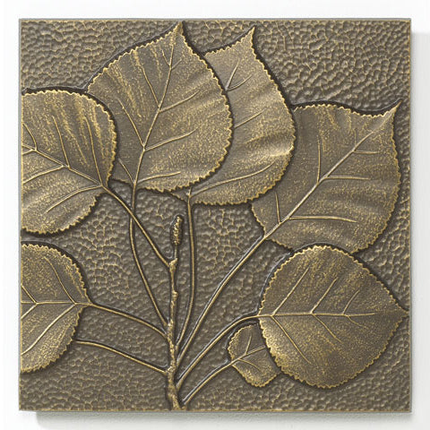 10290 Cast Aluminum Aspen Leaf Tile - French Bronze - Oak Park Home & Hardware