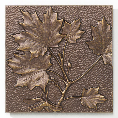 10243 Cast Aluminum Maple Leaf Tile - Antique Copper - Oak Park Home & Hardware