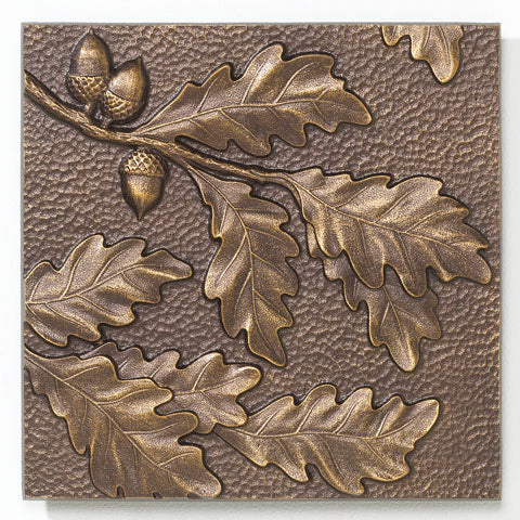 10246 Cast Aluminum Oak Leaf Tile - Antique Copper - Oak Park Home & Hardware