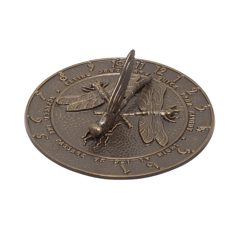 00491 Dragonfly Sundial - Copper Verdi - Oak Park Home & Hardware